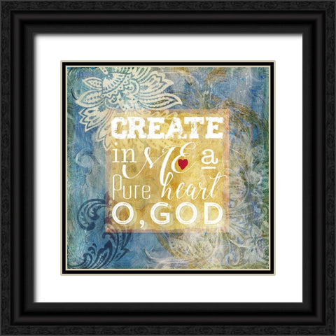 Heart Psalm II Black Ornate Wood Framed Art Print with Double Matting by Art Licensing Studio