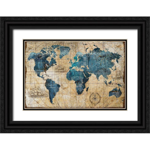 A Connected World Black Ornate Wood Framed Art Print with Double Matting by Art Licensing Studio