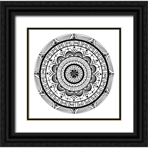Aerial Dance Circle Black Ornate Wood Framed Art Print with Double Matting by Art Licensing Studio