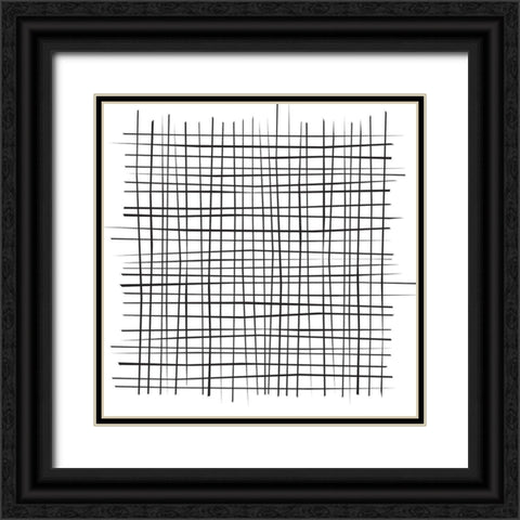 Aerial Criss Cross Black Ornate Wood Framed Art Print with Double Matting by Art Licensing Studio