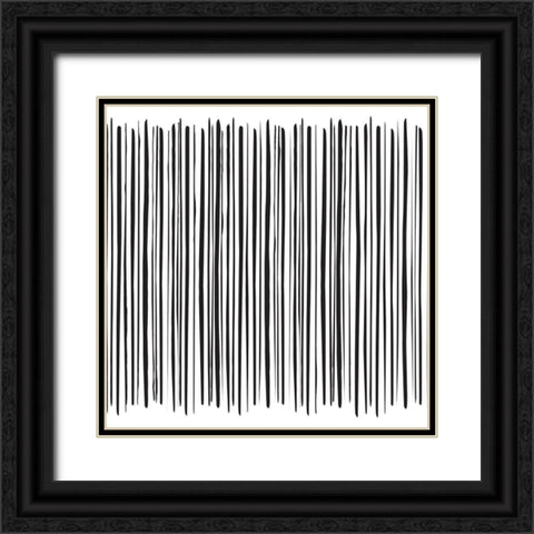 Aerial Lines Black Ornate Wood Framed Art Print with Double Matting by Art Licensing Studio