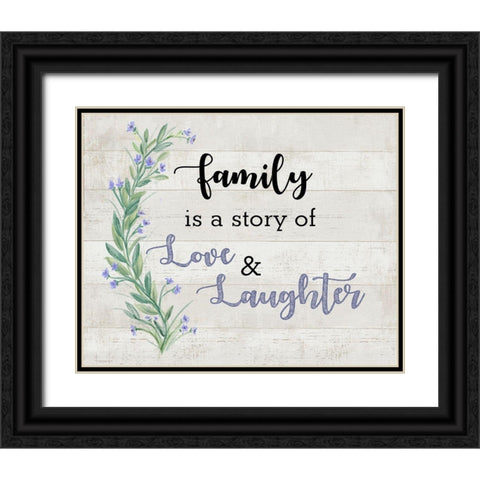 Family Love 1 Black Ornate Wood Framed Art Print with Double Matting by Art Licensing Studio