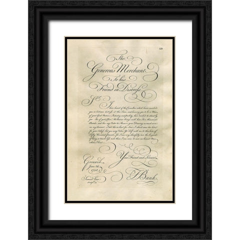 The Generous Merchant to his Friend in Distress Black Ornate Wood Framed Art Print with Double Matting by Art Licensing Studio
