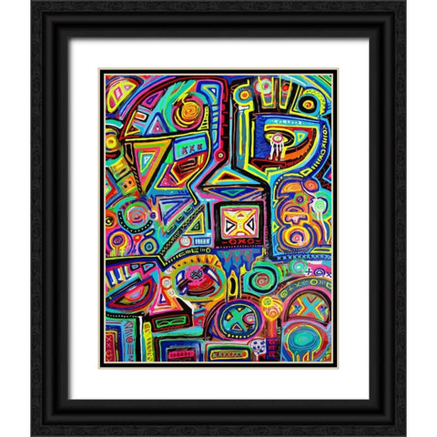 Machine Against The Rage Black Ornate Wood Framed Art Print with Double Matting by Mcilwaine, Alloyius