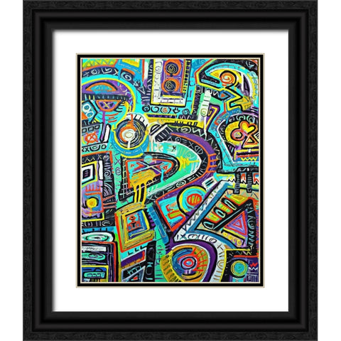 Space Dust is Ticklish Black Ornate Wood Framed Art Print with Double Matting by Mcilwaine, Alloyius