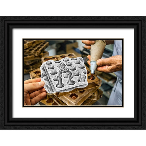 Pencil Vs Camera 82 - Surprise Black Ornate Wood Framed Art Print with Double Matting by Heine, Ben