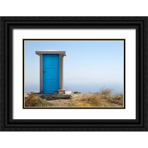 Blue Dimension Black Ornate Wood Framed Art Print with Double Matting by Heine, Ben