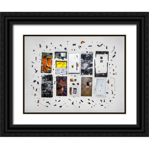 Broken Smartphone 1 Black Ornate Wood Framed Art Print with Double Matting by Heine, Ben