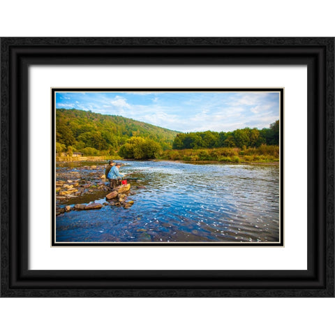 Dinant 3 Black Ornate Wood Framed Art Print with Double Matting by Heine, Ben