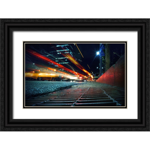 Gangnam Routine - South Korea Black Ornate Wood Framed Art Print with Double Matting by Heine, Ben