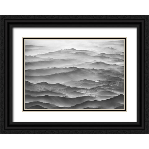 Ocean Mountains Black Ornate Wood Framed Art Print with Double Matting by Heine, Ben