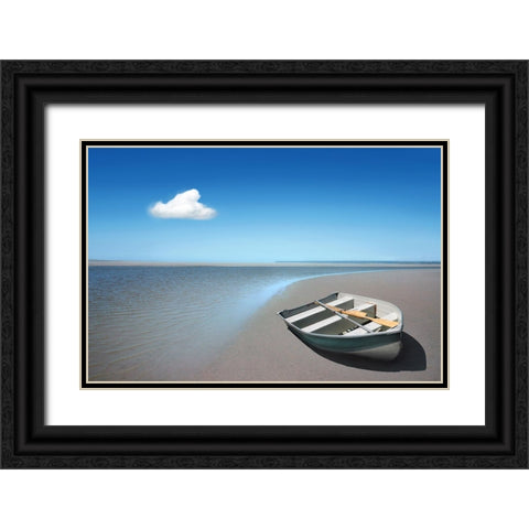 Shore Black Ornate Wood Framed Art Print with Double Matting by Heine, Ben