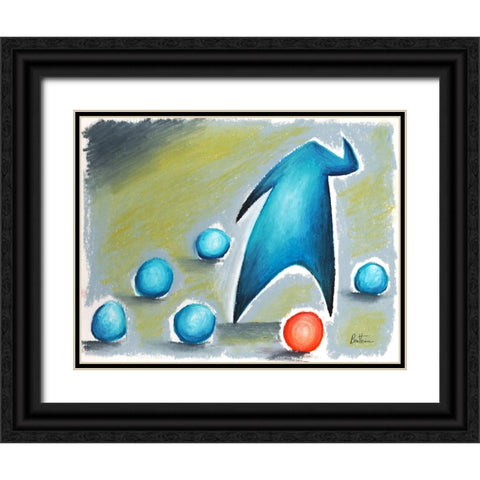 I lost My Mind Black Ornate Wood Framed Art Print with Double Matting by Heine, Ben