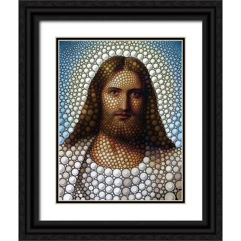 Jesus Christ Black Ornate Wood Framed Art Print with Double Matting by Heine, Ben