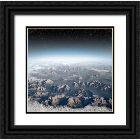 Planet Earth Black Ornate Wood Framed Art Print with Double Matting by Heine, Ben