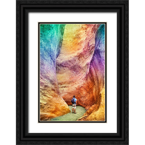Rainbow Canyon Black Ornate Wood Framed Art Print with Double Matting by Heine, Ben