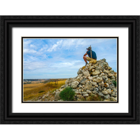 Santiago de Compostela pilgrimage - 83 Black Ornate Wood Framed Art Print with Double Matting by Heine, Ben