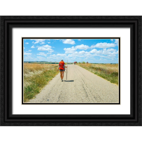 Santiago de Compostela pilgrimage - 175 Black Ornate Wood Framed Art Print with Double Matting by Heine, Ben