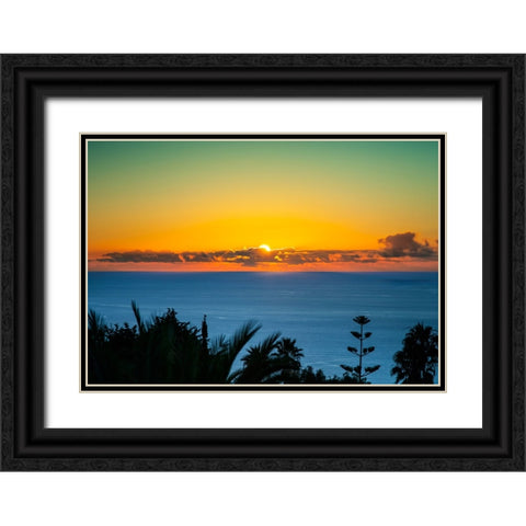 Sunset Tenerife Black Ornate Wood Framed Art Print with Double Matting by Heine, Ben
