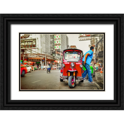 Thailand - 66 Black Ornate Wood Framed Art Print with Double Matting by Heine, Ben