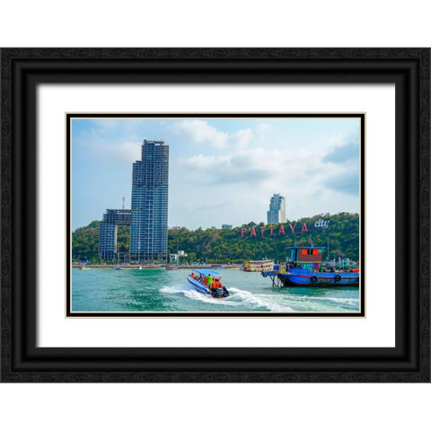 Thailand - 202 Black Ornate Wood Framed Art Print with Double Matting by Heine, Ben