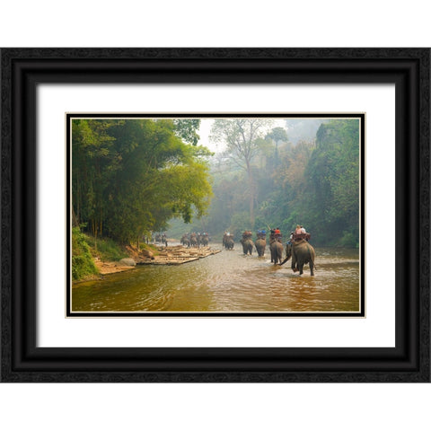 Thailand - 330 Black Ornate Wood Framed Art Print with Double Matting by Heine, Ben