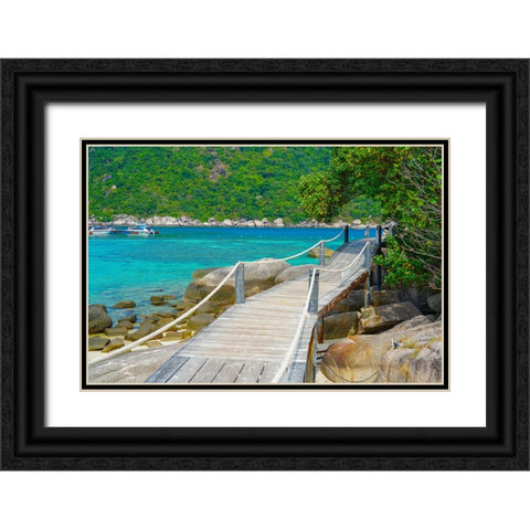 Thailand - 419 Black Ornate Wood Framed Art Print with Double Matting by Heine, Ben