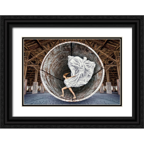 Time Traveller Black Ornate Wood Framed Art Print with Double Matting by Heine, Ben