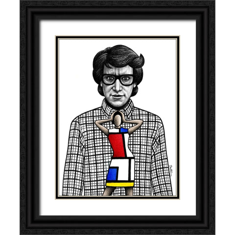 Yves Saint Laurent Black Ornate Wood Framed Art Print with Double Matting by Heine, Ben