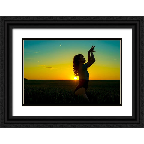 _SAM2650 Black Ornate Wood Framed Art Print with Double Matting by Heine, Ben