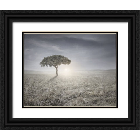 I hear the birds sing Black Ornate Wood Framed Art Print with Double Matting by Heine, Ben