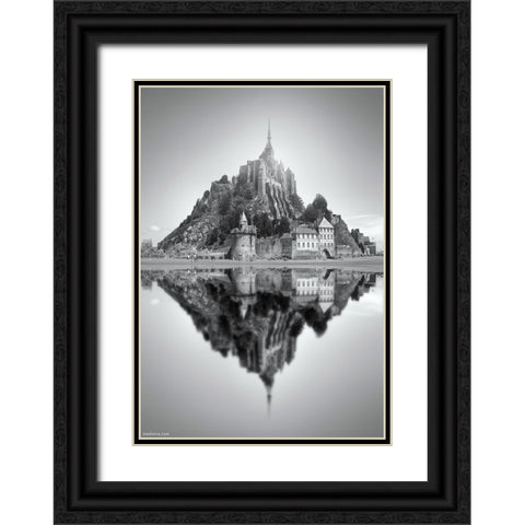 Mont Saint Michel - 2 Black Ornate Wood Framed Art Print with Double Matting by Heine, Ben