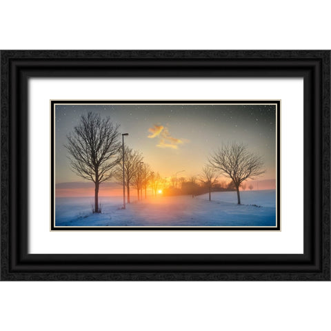 New Year, New Hopes Black Ornate Wood Framed Art Print with Double Matting by Heine, Ben