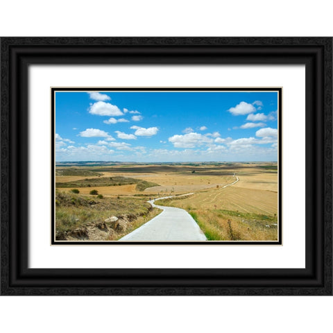 Santiago de Compostela pilgrimage - 160 Black Ornate Wood Framed Art Print with Double Matting by Heine, Ben