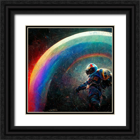 Astro Cruise 5 - I Will Be Waiting For You On The Other Side Black Ornate Wood Framed Art Print with Double Matting by Heine, Ben