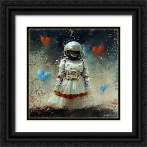 Astro Cruise 8 - You Were Born to Become a Princess Black Ornate Wood Framed Art Print with Double Matting by Heine, Ben