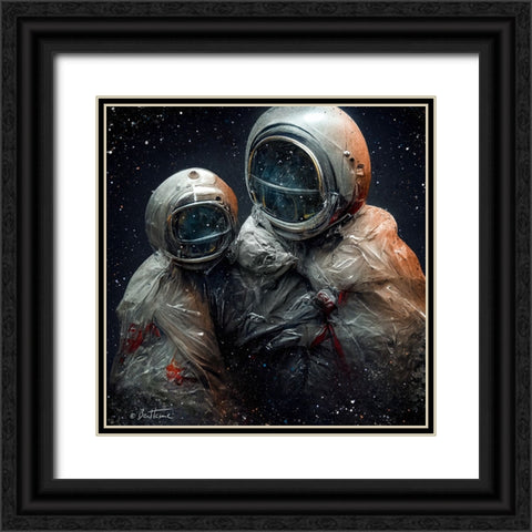 Astro Cruise 16 - Eternal Travellers in Plastic Uniforms Black Ornate Wood Framed Art Print with Double Matting by Heine, Ben