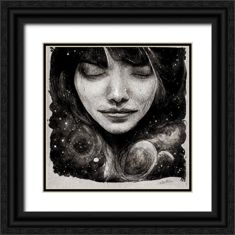 Astro Cruise 27 - Astro Hair 2 Black Ornate Wood Framed Art Print with Double Matting by Heine, Ben
