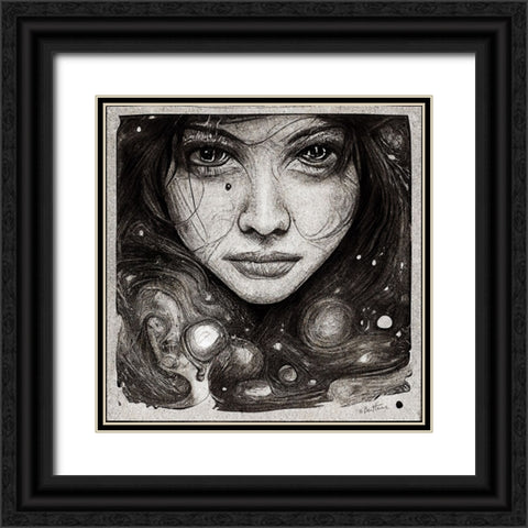 Astro Cruise 28 - Astro Hair Black Ornate Wood Framed Art Print with Double Matting by Heine, Ben