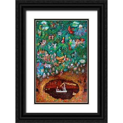 There Once Was A Girl Named Alice Black Ornate Wood Framed Art Print with Double Matting by Bell, Bill