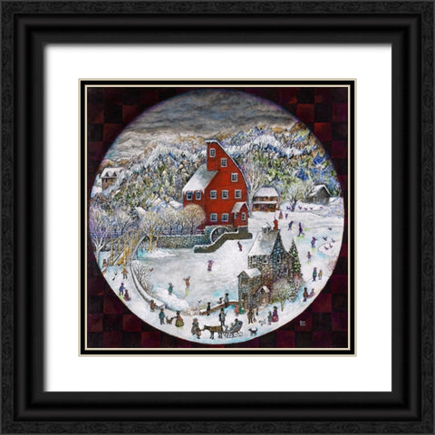 The Mill Black Ornate Wood Framed Art Print with Double Matting by Bell, Bill