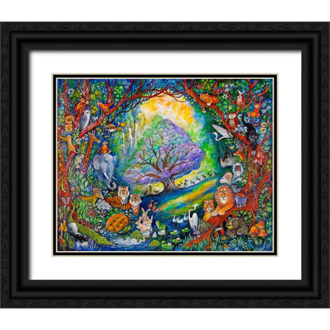 The Tree Black Ornate Wood Framed Art Print with Double Matting by Bell, Bill