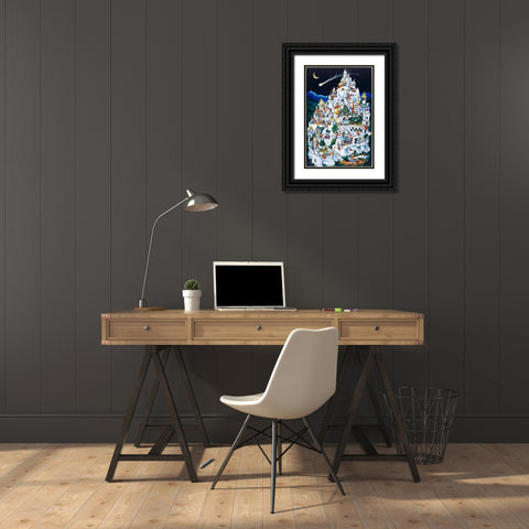 Animal Castle Black Ornate Wood Framed Art Print with Double Matting by Bell, Bill