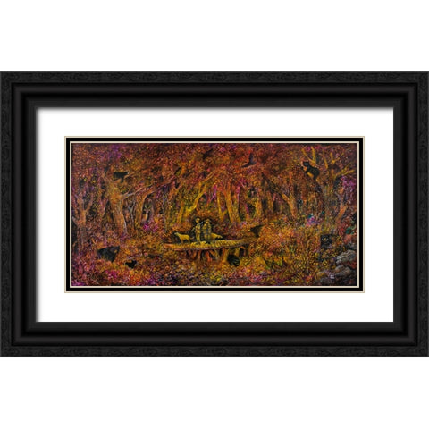The Bears Bridge Black Ornate Wood Framed Art Print with Double Matting by Bell, Bill