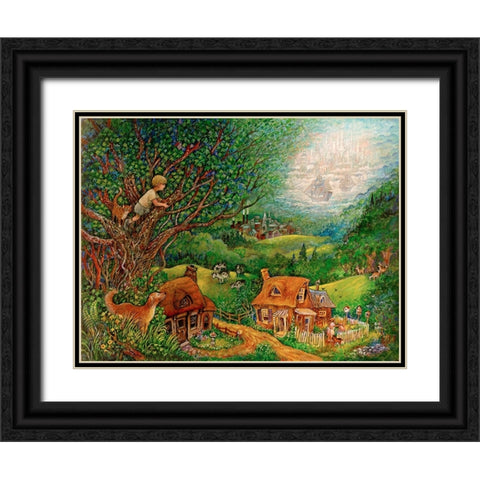 Far Away Black Ornate Wood Framed Art Print with Double Matting by Bell, Bill