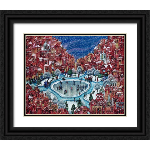 Snow CIty B Black Ornate Wood Framed Art Print with Double Matting by Bell, Bill