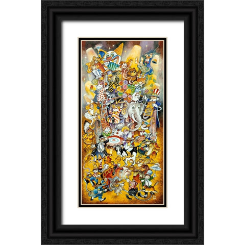 Circus 2 Black Ornate Wood Framed Art Print with Double Matting by Bell, Bill