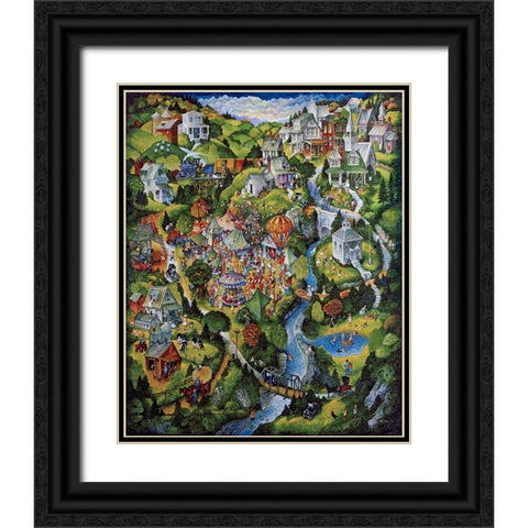 Fair Black Ornate Wood Framed Art Print with Double Matting by Bell, Bill