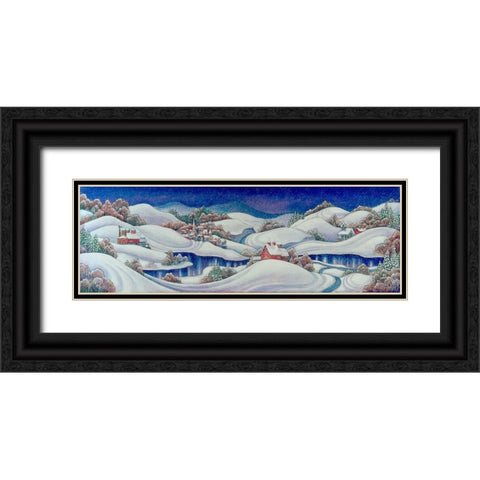 Long Snow Black Ornate Wood Framed Art Print with Double Matting by Bell, Bill