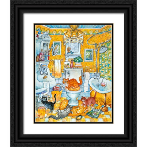 Mellow Yellow Black Ornate Wood Framed Art Print with Double Matting by Bell, Bill